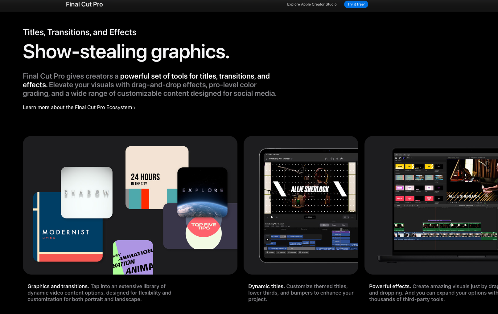 We are featured on Apple's Final Cut Pro Ecosystem Page article preview